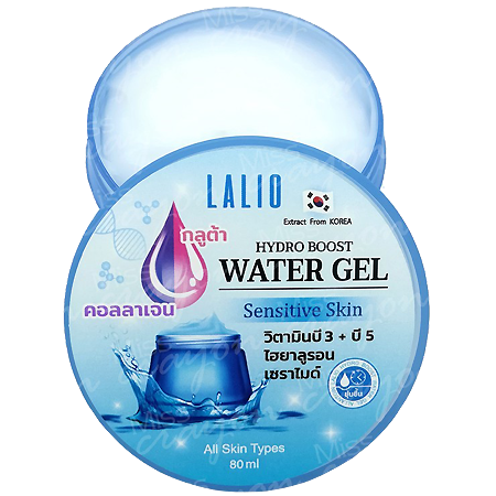 Lalio Gluta Collagen Hydro Boost Water Gel 80ml เจลบำรุงผิวหน้าสูตรอ่อนโยน ไม่มีแอลกอฮอล์ ผิวแพ้ง่ายใช้ได้ ช่วยให้ผิวชุ่มชื้น กระจ่างใสอย่างเป็นธรรมชาติ